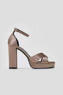 TFP Platform Sandals - Sand Satin - thefashionproject.gr - TFP