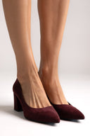 TFP Pointed Toe Pumps - Burgundy Suede - thefashionproject.gr - TFP