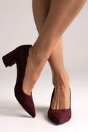 TFP Pointed Toe Pumps - Burgundy Suede - thefashionproject.gr - TFP