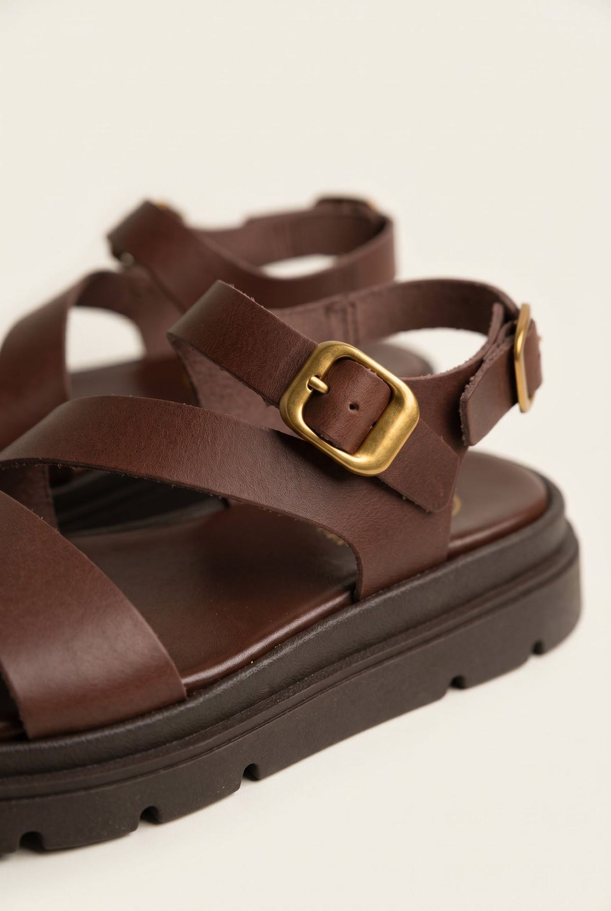 Leather Flatform Sandals Ankle Strap - Brown-Best Sellers, Flatform Sandals, Leather Sandals, Sandals, Shoes, TFP Collection, Women’s Collection, Coffee Trend, All, Best Seller Shoes, Summer Shoes Sale, Summer Sandals Sale, Sales, All but outlet, Editor’s Choice, Shoes Sales, Recommended products (Seguno), Gifts 50€ & Under, The Fashion Edit, Leather Shoes, SS 2026 Collection, TFP/Estil, Sandals New & Selected, Sandals SALE