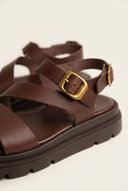 Leather Flatform Sandals Ankle Strap - Brown-Best Sellers, Flatform Sandals, Leather Sandals, Sandals, Shoes, TFP Collection, Women’s Collection, Coffee Trend, All, Best Seller Shoes, Summer Shoes Sale, Summer Sandals Sale, Sales, All but outlet, Editor’s Choice, Shoes Sales, Recommended products (Seguno), Gifts 50€ & Under, The Fashion Edit, Leather Shoes, SS 2026 Collection, TFP/Estil, Sandals New & Selected, Sandals SALE