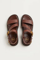 Leather Flatform Sandals Ankle Strap - Brown-Best Sellers, Flatform Sandals, Leather Sandals, Sandals, Shoes, TFP Collection, Women’s Collection, Coffee Trend, All, Best Seller Shoes, Summer Shoes Sale, Summer Sandals Sale, Sales, All but outlet, Editor’s Choice, Shoes Sales, Recommended products (Seguno), Gifts 50€ & Under, The Fashion Edit, Leather Shoes, SS 2026 Collection, TFP/Estil, Sandals New & Selected, Sandals SALE