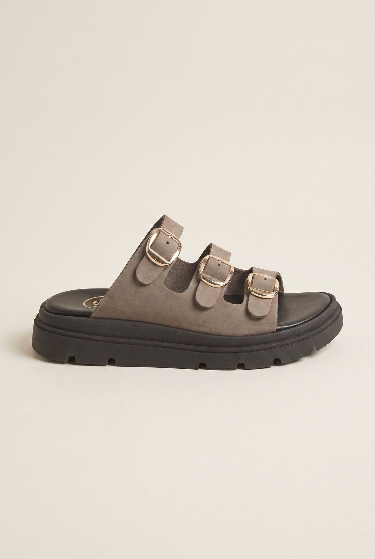 Leather Flatform Sandals Three Straps - Taupe-Flatform Sandals, Leather Sandals, Sandals, Shoes, TFP Collection, Women’s Collection, All, Summer Shoes Sale, Summer Sandals Sale, Sales, All but outlet, Shoes Sales, Recommended products (Seguno), Gifts 50€ & Under, The Fashion Edit, Leather Shoes, SS 2026 Collection, TFP/Estil, Sandals New & Selected, Sandals SALE