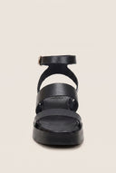 Leather Flatform Sandals with Two Bands - Black-Flatform Sandals, Leather Sandals, Sandals, Shoes, TFP Collection, Women’s Collection, All, Summer Shoes Sale, Summer Sandals Sale, Sales, All but outlet, Editor’s Choice, Shoes Sales, Gifts 70€ & Under, The Fashion Edit, Leather Shoes, SS 2026 Collection, TFP/Estil, Sandals New & Selected, Sandals SALE, Flatform SALE