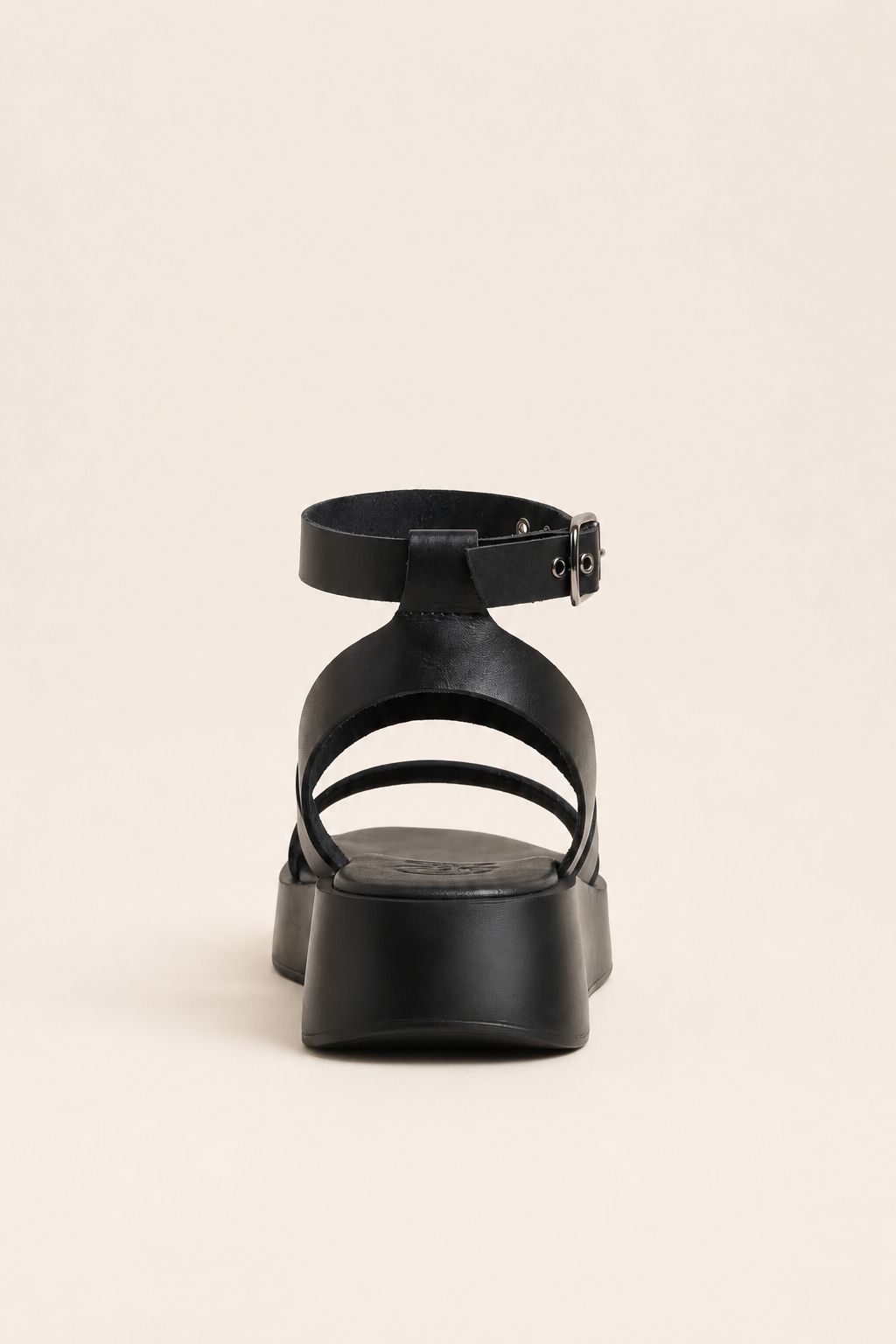 Leather Flatform Sandals with Two Bands - Black-Flatform Sandals, Leather Sandals, Sandals, Shoes, TFP Collection, Women’s Collection, All, Summer Shoes Sale, Summer Sandals Sale, Sales, All but outlet, Editor’s Choice, Shoes Sales, Gifts 70€ & Under, The Fashion Edit, Leather Shoes, SS 2026 Collection, TFP/Estil, Sandals New & Selected, Sandals SALE, Flatform SALE