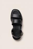 Leather Flatform Sandals with Two Bands - Black-Flatform Sandals, Leather Sandals, Sandals, Shoes, TFP Collection, Women’s Collection, All, Summer Shoes Sale, Summer Sandals Sale, Sales, All but outlet, Editor’s Choice, Shoes Sales, Gifts 70€ & Under, The Fashion Edit, Leather Shoes, SS 2026 Collection, TFP/Estil, Sandals New & Selected, Sandals SALE, Flatform SALE