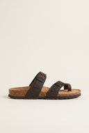 Leather Anatomic Sandals - Dark Brown Matte