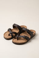 Leather Anatomic Sandals - Dark Brown Matte