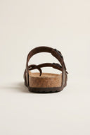 Leather Anatomic Sandals - Dark Brown Matte