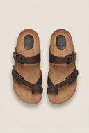 Leather Anatomic Sandals - Dark Brown Matte