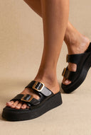 Platform Sandals - Black-Platform Sandals - Black