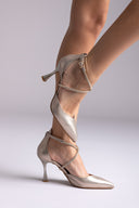Pointed Toe Pumps - Sand Matte