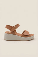 Leather Wedge Sandals - Brown-Platforms, Shoes, Ragazza, Women’s Collection, Coffee Trend, Spring-Summer Outlet, Shoes Outlet, Outlet, All, Summer Shoes Sale, Sales, Shoes Sales, Platforms Outlet, Gifts 50€ & Under, Platforms SALE