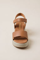 Leather Wedge Sandals - Brown-Platforms, Shoes, Ragazza, Women’s Collection, Coffee Trend, Spring-Summer Outlet, Shoes Outlet, Outlet, All, Summer Shoes Sale, Sales, Shoes Sales, Platforms Outlet, Gifts 50€ & Under, Platforms SALE