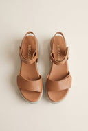 Leather Wedge Sandals - Brown-Platforms, Shoes, Ragazza, Women’s Collection, Coffee Trend, Spring-Summer Outlet, Shoes Outlet, Outlet, All, Summer Shoes Sale, Sales, Shoes Sales, Platforms Outlet, Gifts 50€ & Under, Platforms SALE