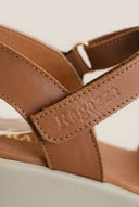 Leather Wedge Sandals - Brown-Platforms, Shoes, Ragazza, Women’s Collection, Coffee Trend, Spring-Summer Outlet, Shoes Outlet, Outlet, All, Summer Shoes Sale, Sales, Shoes Sales, Platforms Outlet, Gifts 50€ & Under, Platforms SALE