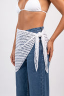Lace Sheer Sarong - White