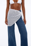 Lace Sheer Sarong - White