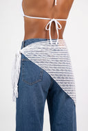 Lace Sheer Sarong - White