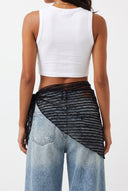 Lace Sheer Sarong - Black