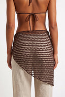 Lace Sheer Sarong - Brown
