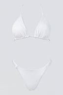 Bikini Set με ανάγλυφο σχέδιο - Λευκό