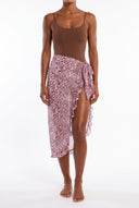 Print Sarong Skirt - Pink