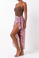Print Sarong Skirt - Pink
