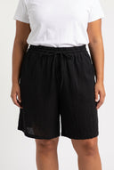 High Waisted Bermuda Shorts - Black