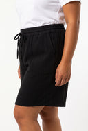 High Waisted Bermuda Shorts - Black