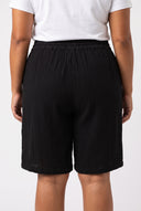 High Waisted Bermuda Shorts - Black