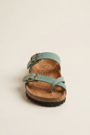 Leather Anatomical Sandals - Green