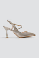 Slingback Pumps - Μπεζ Πέρλα