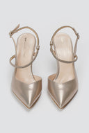 Slingback Pumps - Μπεζ Πέρλα