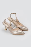 Slingback Pumps - Μπεζ Πέρλα