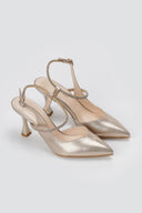 Slingback Pumps - Pearl Beige-Slingback Pumps - Pearl Beige