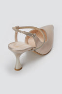 Slingback Pumps - Pearl Beige-Slingback Pumps - Pearl Beige