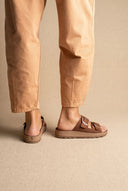 Leather Sandals with Buckles - Brown Suede-Comfort Sandals, Leather Sandals, Sandals, Shoes, Fantasy Sandals, Women’s Collection, All, Summer Shoes Sale, Summer Sandals Sale, Sales, All but outlet, Editor’s Choice, Shoes Sales, Recommended products (Seguno), Gifts 50€ & Under, The Fashion Edit, Leather Shoes, SS 2026 Collection, Sandals New & Selected, Spring/Summer Collection, Sandals SALE