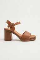 Leather Sandals with Ankle Strap - Tan-Heeled Sandals, Block Heel Sandals, High Heel Sandals, Shoes, Ragazza, Women’s Collection, All, Summer Shoes Sale, Sales, All but outlet, Last Pieces Shoes, Editor’s Choice, Shoes Sales, Recommended products (Seguno), Gifts 70€ & Under, Last Pieces, Leather Shoes, SS 2026 Collection, Spring/Summer Collection, Ragazza New & Selected, Heeled Sandals SALE