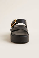 Leather Flatform Sandals - Black-Flatform Sandals, Leather Sandals, Sandals, Shoes, Ateneo, Women’s Collection, Spring-Summer Outlet, Shoes Outlet, Outlet, All, Summer Shoes Sale, Summer Sandals Sale, Under 30€, Sales, Sandals Under 30€, Shoes Sales, Sandals Outlet, Gifts 50€ & Under, The Fashion Edit, Leather Shoes, Sandals SALE