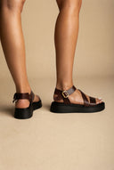 Platform Sandals - Brown Matte