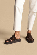 Σουέντ Flatform Clogs - Καφέ Suέντ