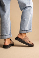 Suede Flatform Clogs - Stone-Suede Flatform Clogs - Stone