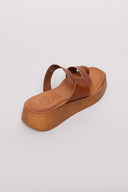 Σανδάλια δερμάτινα με περαστή φάσα Tfp - Ταμπά