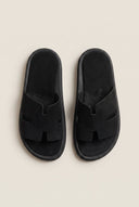 Suede Sandals with Cutouts - Black-Best Sellers, Leather Sandals, Sandals, Shoes, Estil, Women’s Collection, Slides, All, Best Seller Shoes, Summer Shoes Sale, Summer Sandals Sale, Sales, All but outlet, Editor’s Choice, Shoes Sales, Trending Now, Recommended products (Seguno), Gifts 50€ & Under, The Fashion Edit, Leather Shoes, SS 2026 Collection, TFP/Estil, Sandals New & Selected, Sandals SALE, TEST — Best Sellers (Mini-PDP copy, not published)