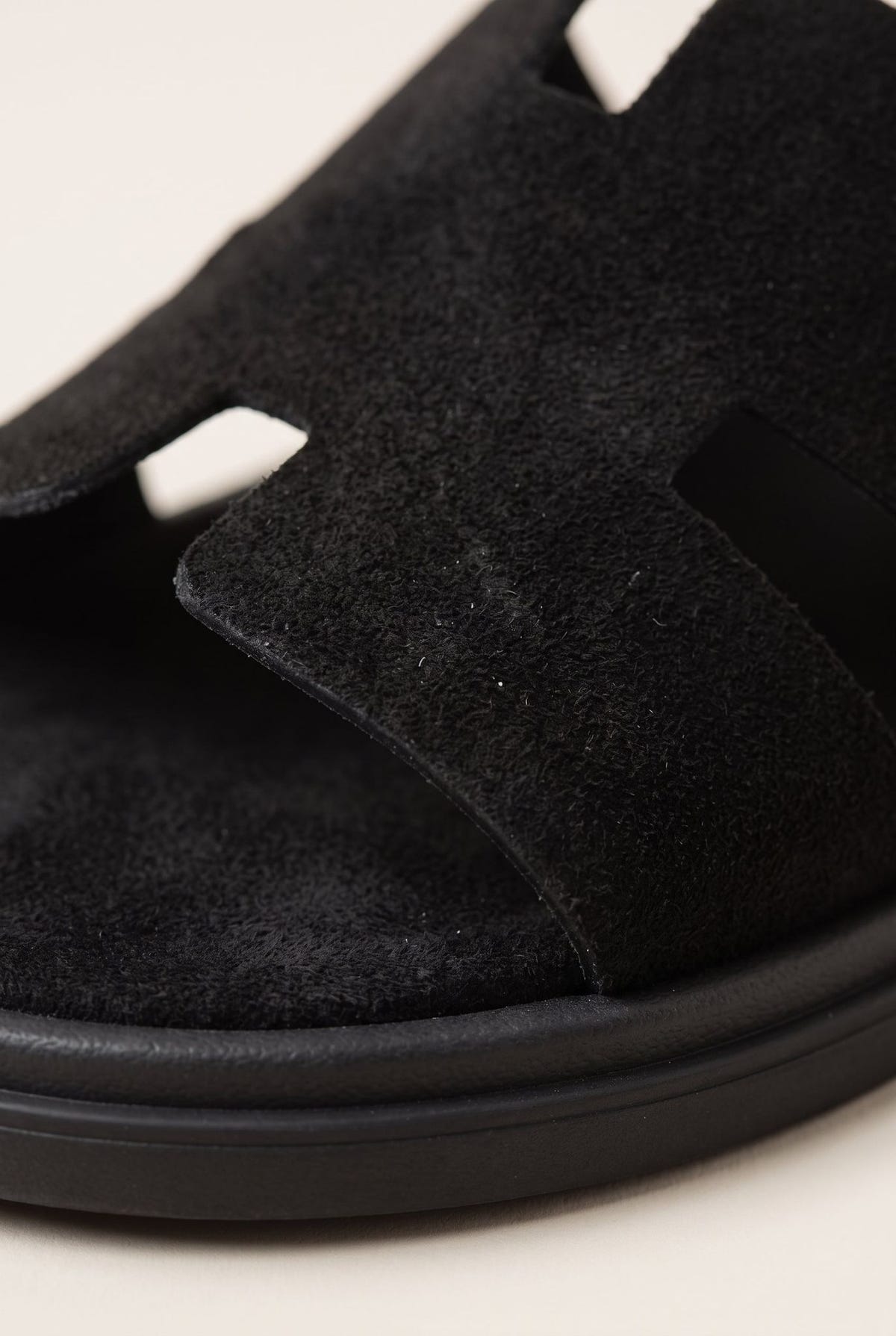 Suede Sandals with Cutouts - Black-Best Sellers, Leather Sandals, Sandals, Shoes, Estil, Women’s Collection, Slides, All, Best Seller Shoes, Summer Shoes Sale, Summer Sandals Sale, Sales, All but outlet, Editor’s Choice, Shoes Sales, Trending Now, Recommended products (Seguno), Gifts 50€ & Under, The Fashion Edit, Leather Shoes, SS 2026 Collection, TFP/Estil, Sandals New & Selected, Sandals SALE, TEST — Best Sellers (Mini-PDP copy, not published)