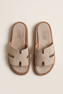 Suede Sandals with Cutouts - Taupe-Leather Sandals, Sandals, Shoes, Estil, Women’s Collection, Slides, All, Summer Shoes Sale, Summer Sandals Sale, Sales, All but outlet, Editor’s Choice, Shoes Sales, Gifts 50€ & Under, The Fashion Edit, Leather Shoes, SS 2026 Collection, TFP/Estil, Sandals New & Selected, Sandals SALE, TEST — Best Sellers (Mini-PDP copy, not published)