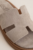 Suede Sandals with Cutouts - Taupe-Leather Sandals, Sandals, Shoes, Estil, Women’s Collection, Slides, All, Summer Shoes Sale, Summer Sandals Sale, Sales, All but outlet, Editor’s Choice, Shoes Sales, Gifts 50€ & Under, The Fashion Edit, Leather Shoes, SS 2026 Collection, TFP/Estil, Sandals New & Selected, Sandals SALE, TEST — Best Sellers (Mini-PDP copy, not published)