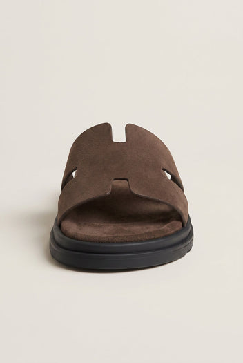 Suede Sandals with Cutouts - Brown-Best Sellers, Leather Sandals, Sandals, Shoes, Estil, Women’s Collection, Slides, Coffee Trend, All, Best Seller Shoes, Summer Shoes Sale, Summer Sandals Sale, Sales, All but outlet, Editor’s Choice, Shoes Sales, Trending Now, Recommended products (Seguno), Gifts 50€ & Under, The Fashion Edit, Leather Shoes, SS 2026 Collection, TFP/Estil, Sandals New & Selected, Sandals SALE, TEST — Best Sellers (Mini-PDP copy, not published)