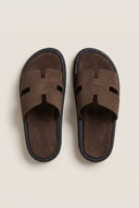 Suede Sandals with Cutouts - Brown-Best Sellers, Leather Sandals, Sandals, Shoes, Estil, Women’s Collection, Slides, Coffee Trend, All, Best Seller Shoes, Summer Shoes Sale, Summer Sandals Sale, Sales, All but outlet, Editor’s Choice, Shoes Sales, Trending Now, Recommended products (Seguno), Gifts 50€ & Under, The Fashion Edit, Leather Shoes, SS 2026 Collection, TFP/Estil, Sandals New & Selected, Sandals SALE, TEST — Best Sellers (Mini-PDP copy, not published)